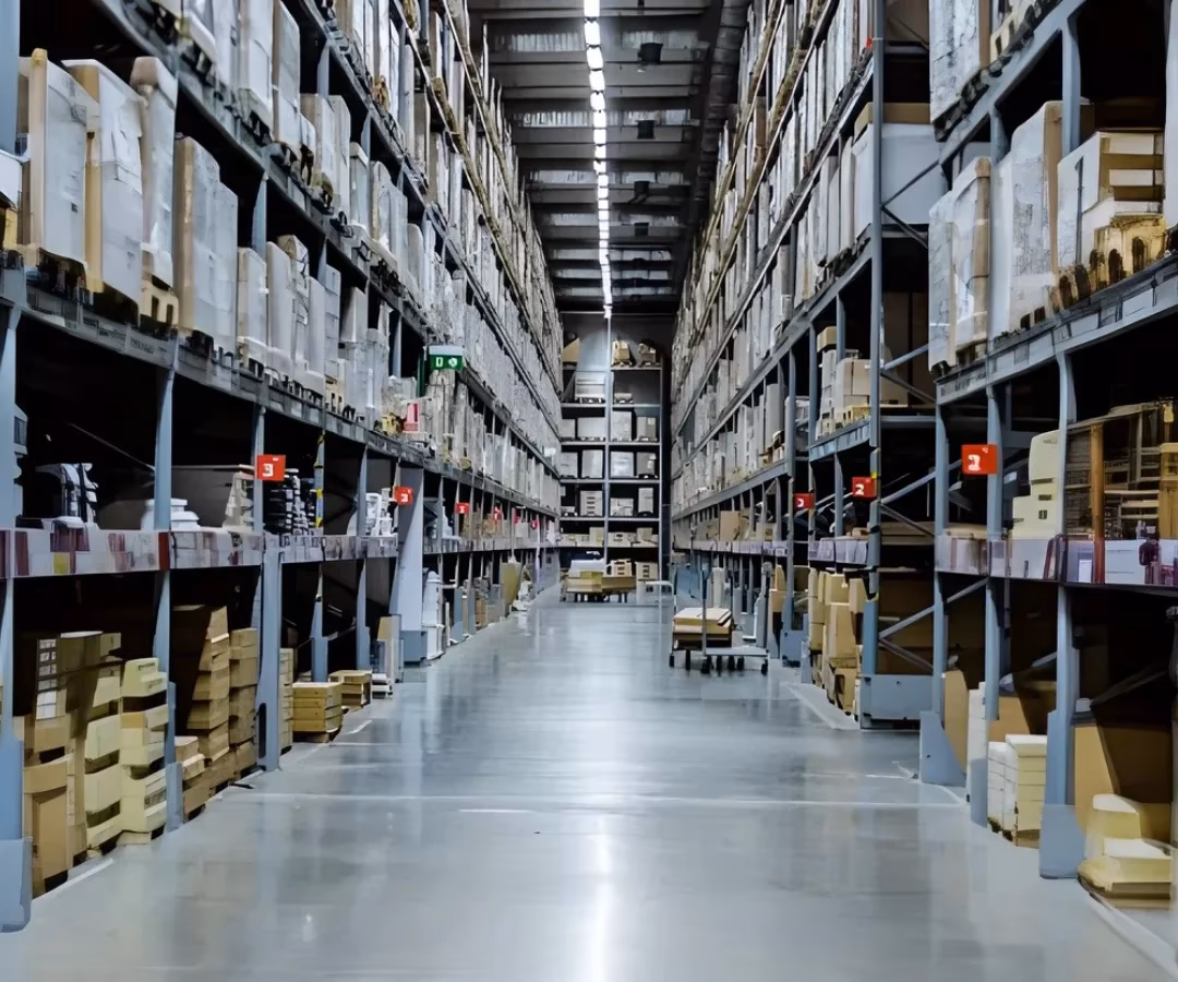 Inside a Canadian manufacturing facility warehouse ready for distribution